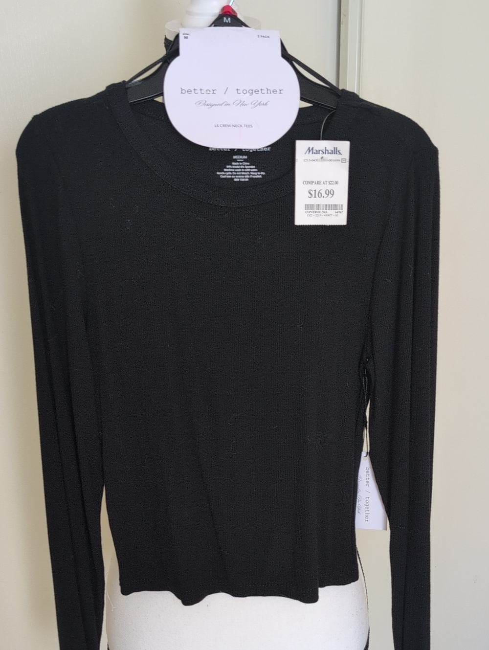 Black Lightweight Crew Neck Sweater